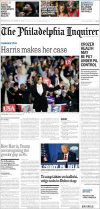 Portada de Philadelphia Inquirer (USA)