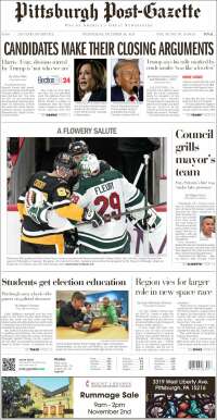 Portada de Pittsburgh Post-Gazette (USA)