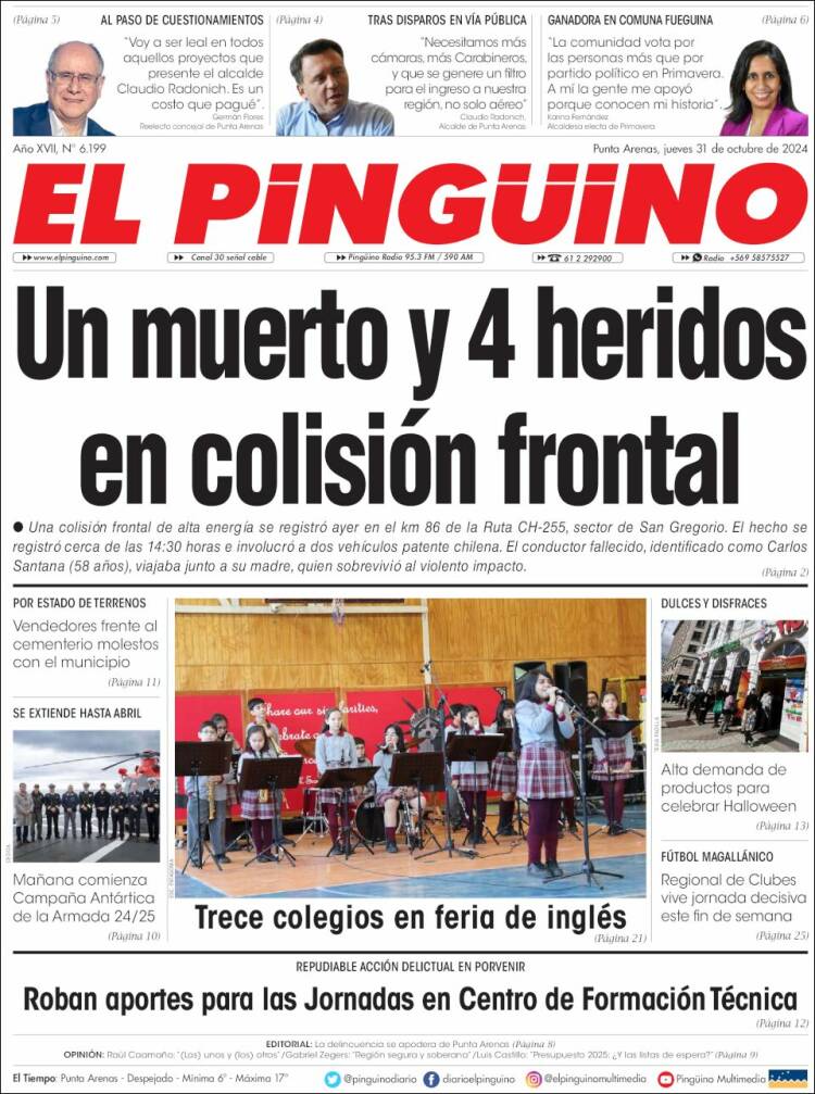 Portada de El Pingüino (Chile)