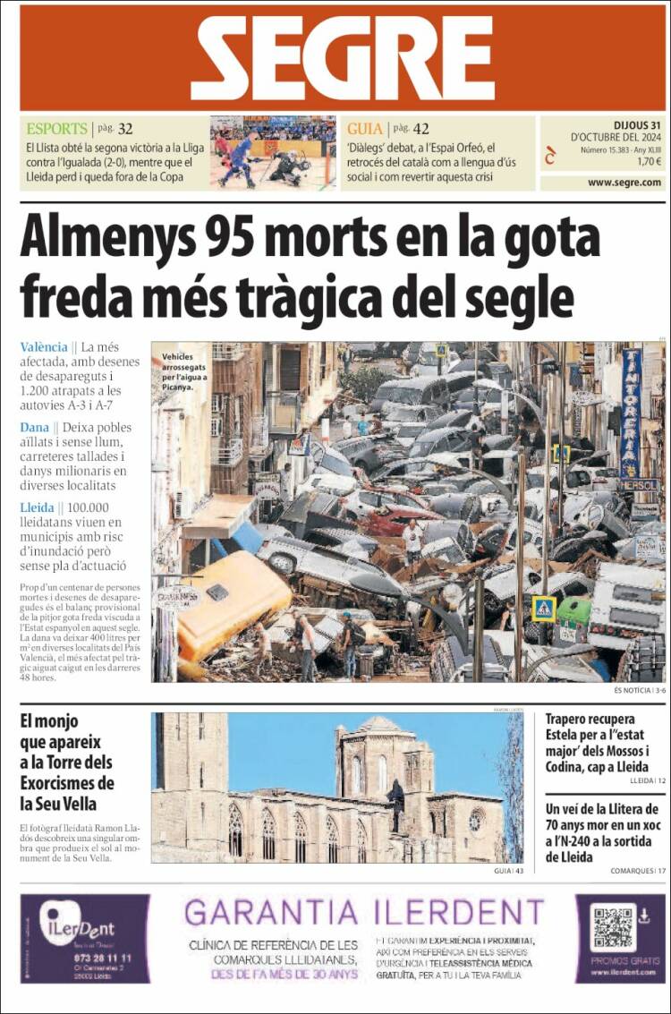 Portada de Segre (España)