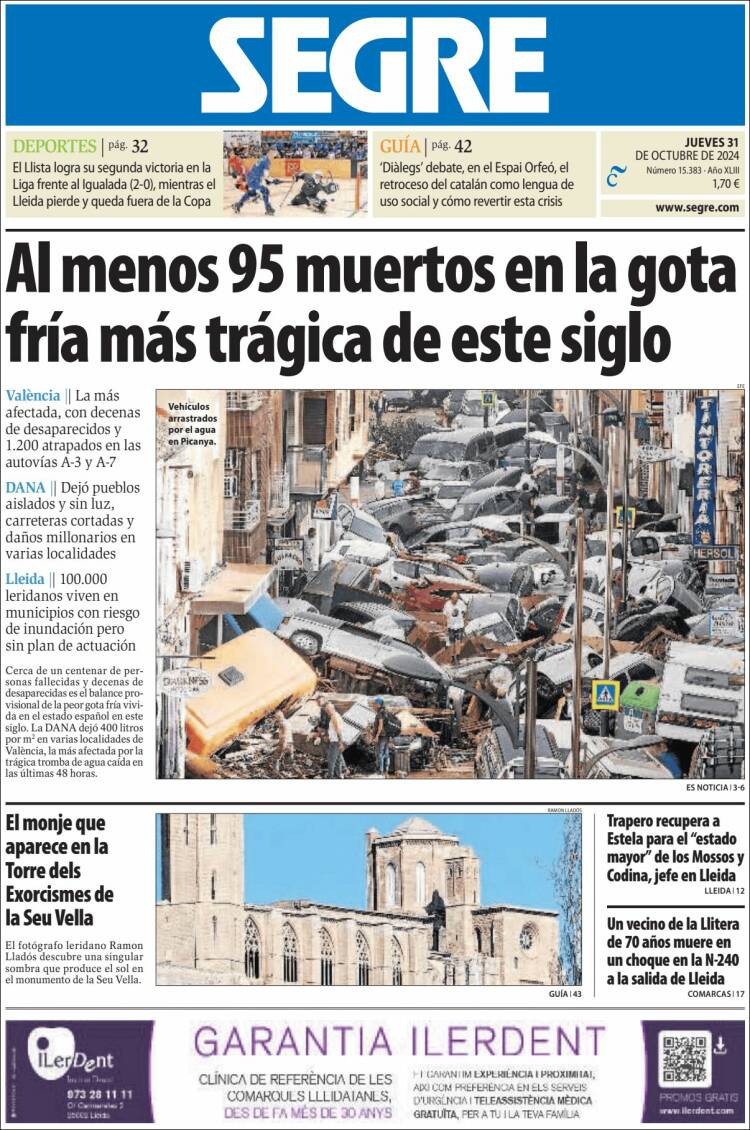 Portada de Segre  (España)