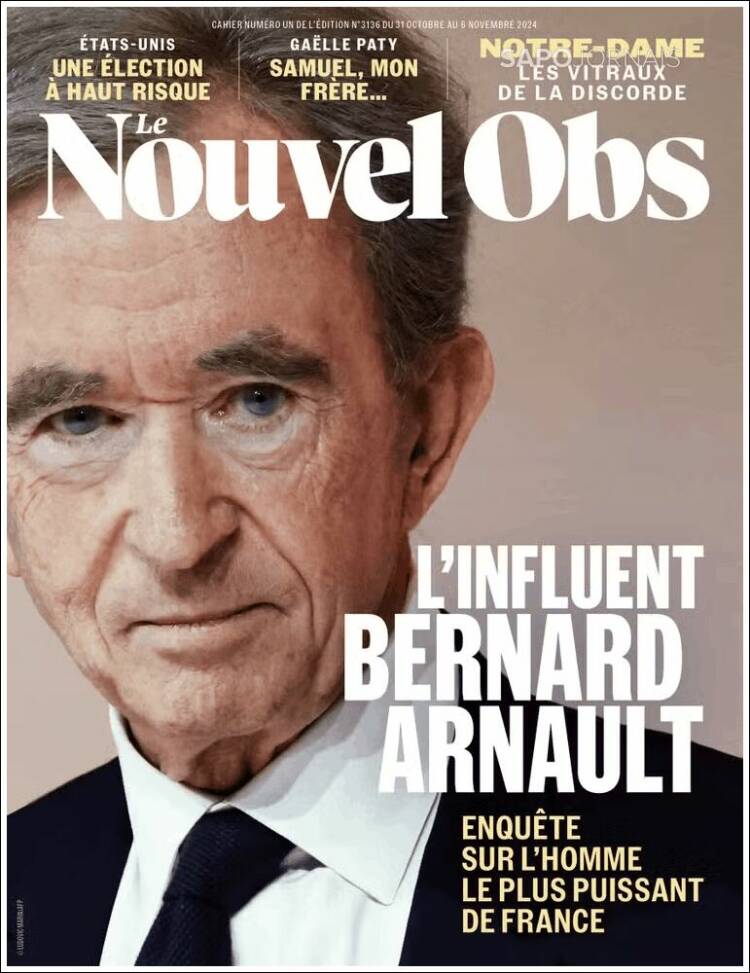 Portada de Le Nouvel Observateur (Francia)
