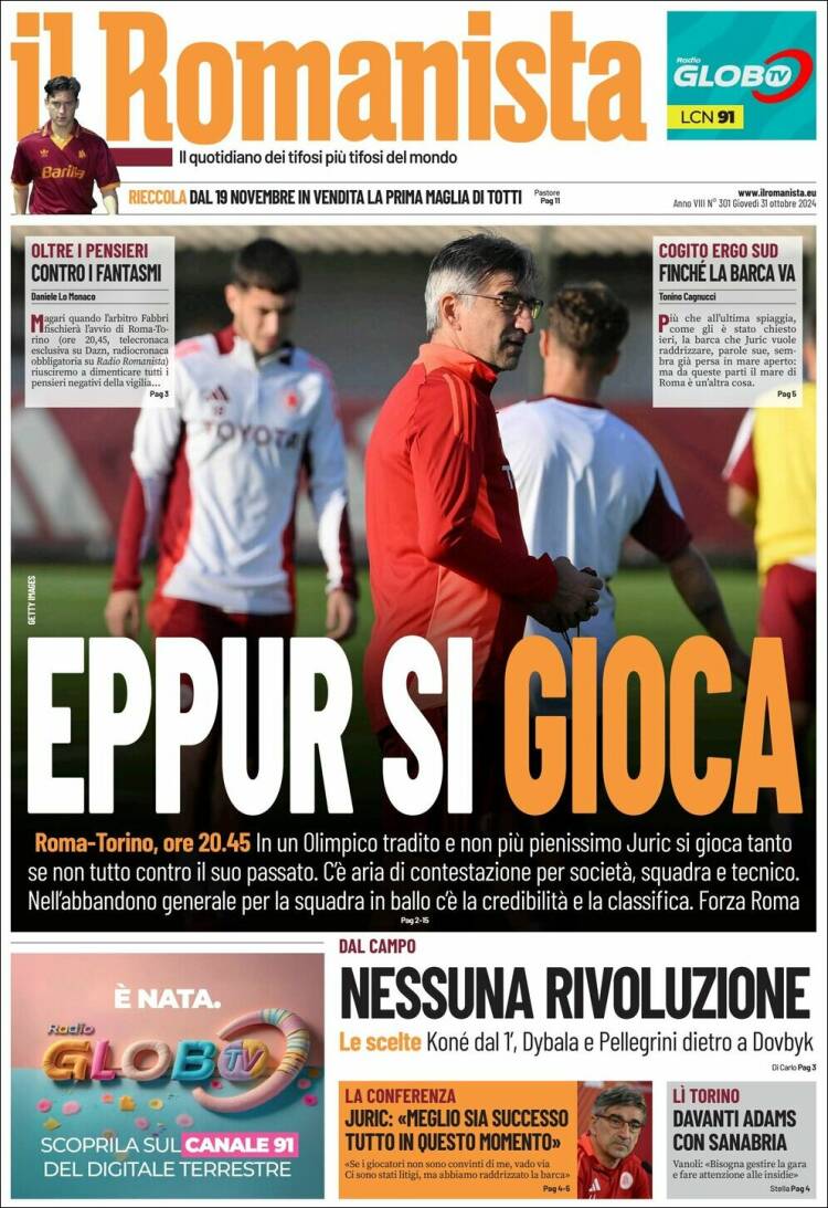 Portada de Romanista (Italia)