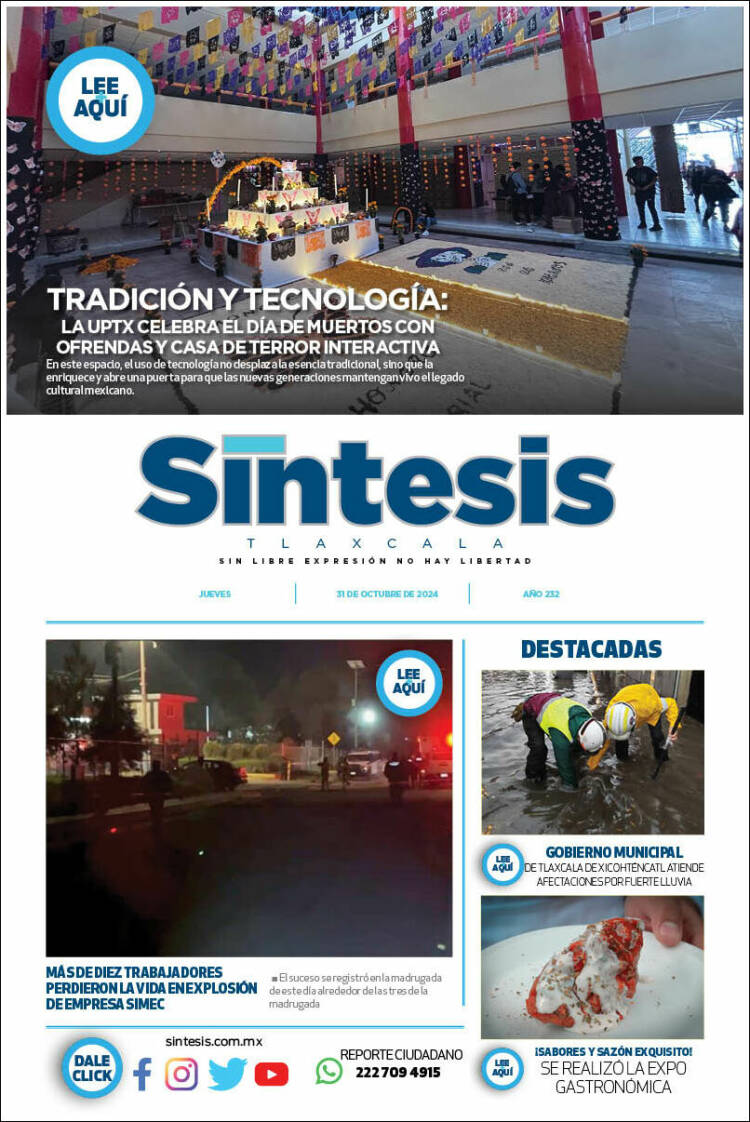 Portada de Síntesis de Tlaxcala (M&eacute;xico)