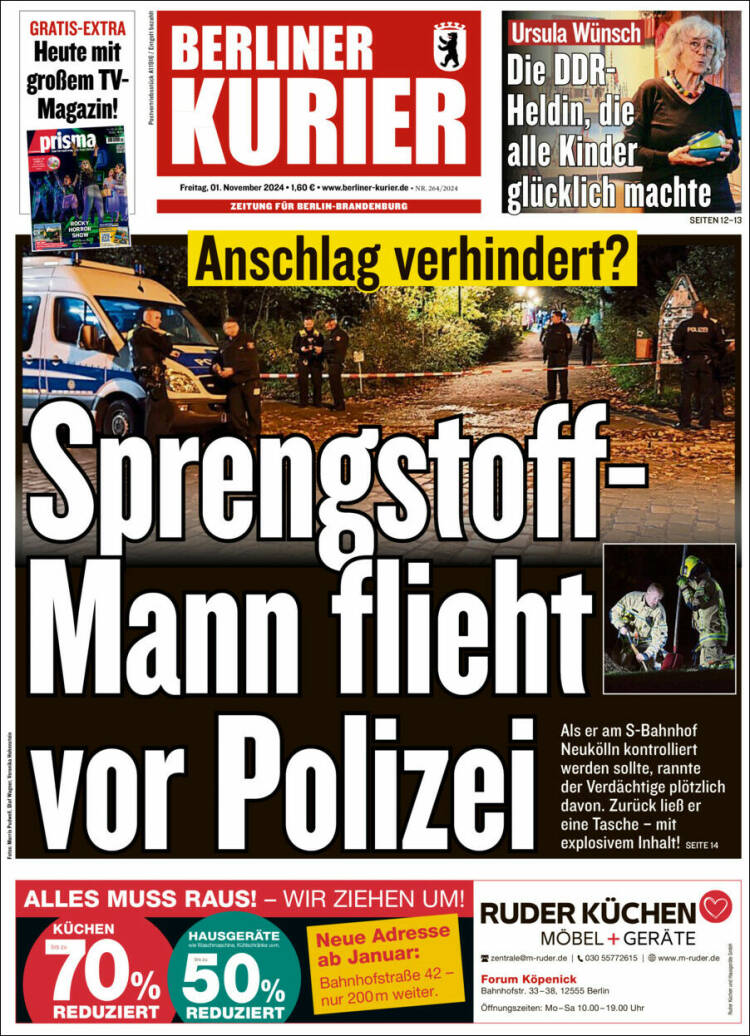 Portada de Berliner Kurier - Startseite BK (Alemania)
