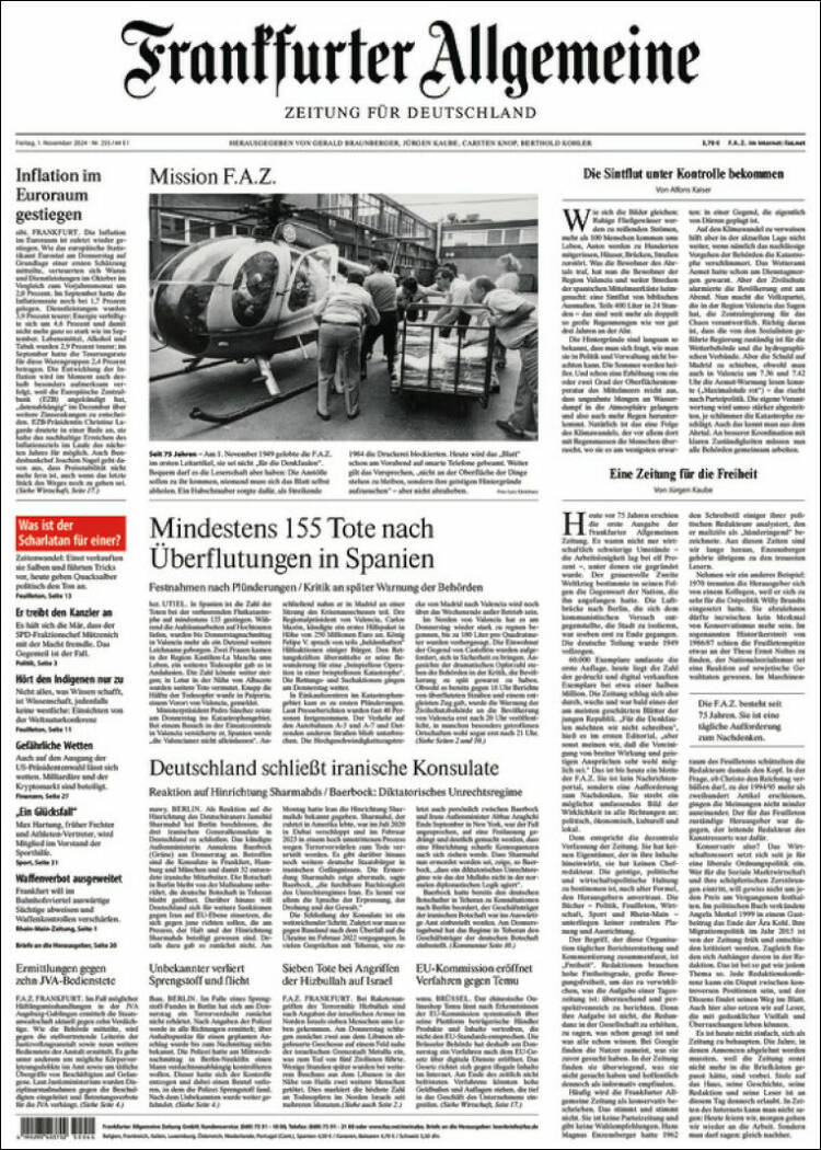 Portada de Frankfurter Allgemeine (Germany)