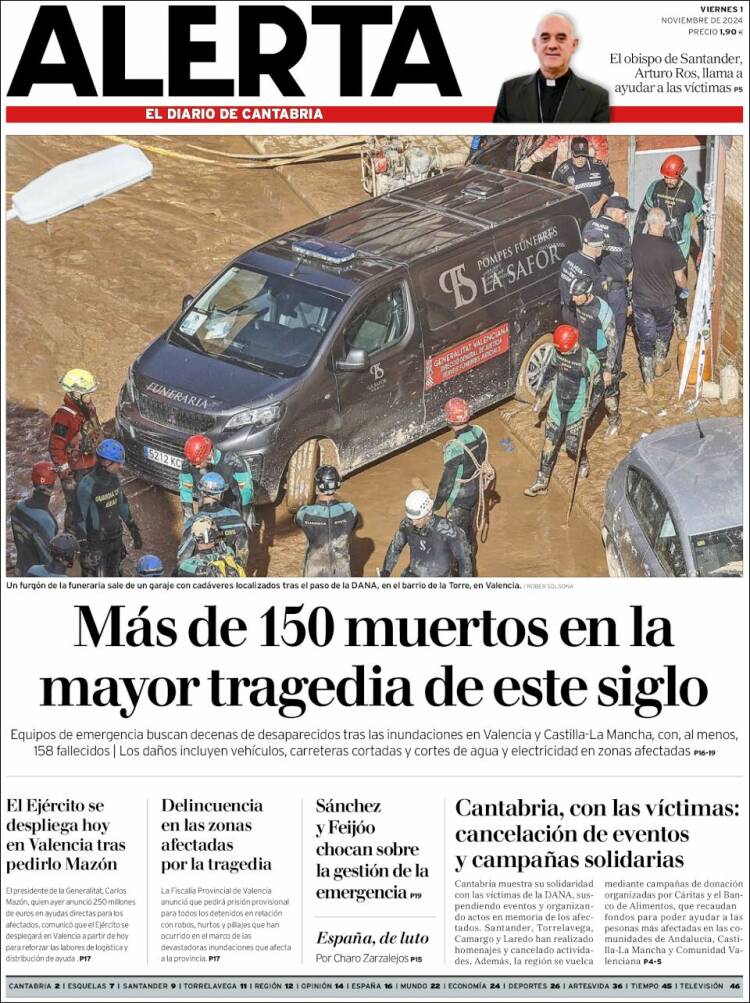 Portada de Alerta - El Diario de Cantabria (España)