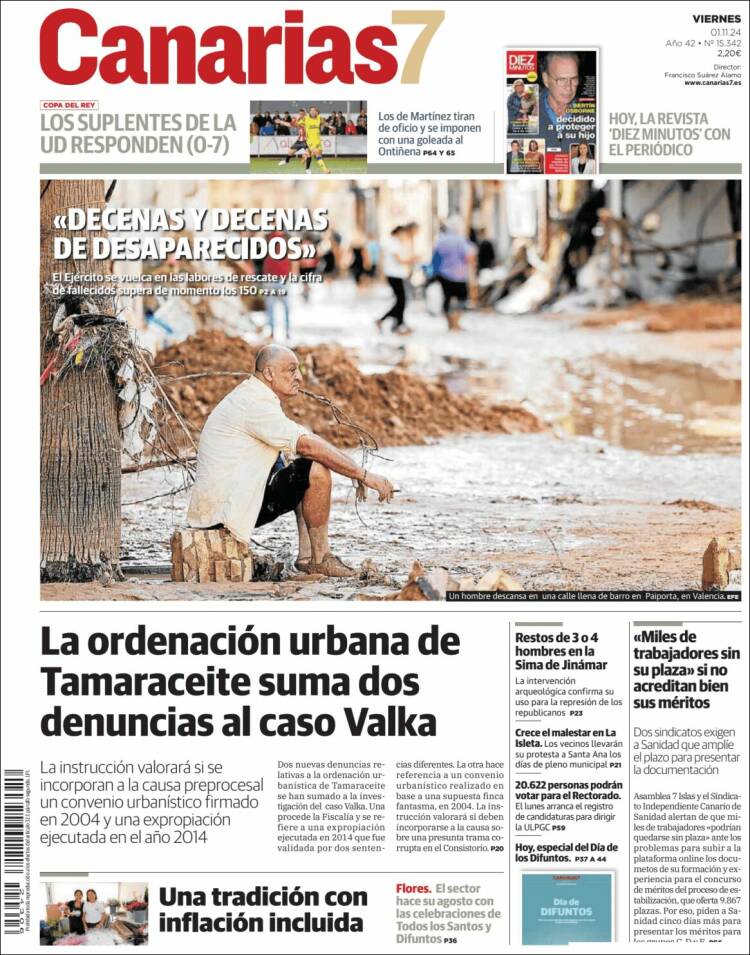 Portada de Canarias 7 (España)