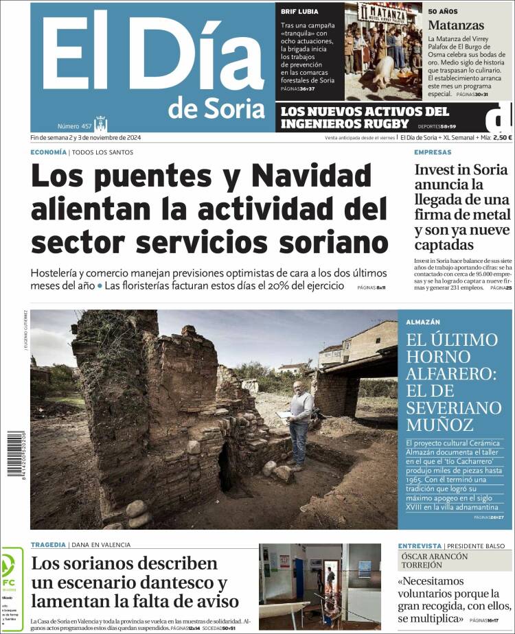 Portada de El Día de Soria (España)