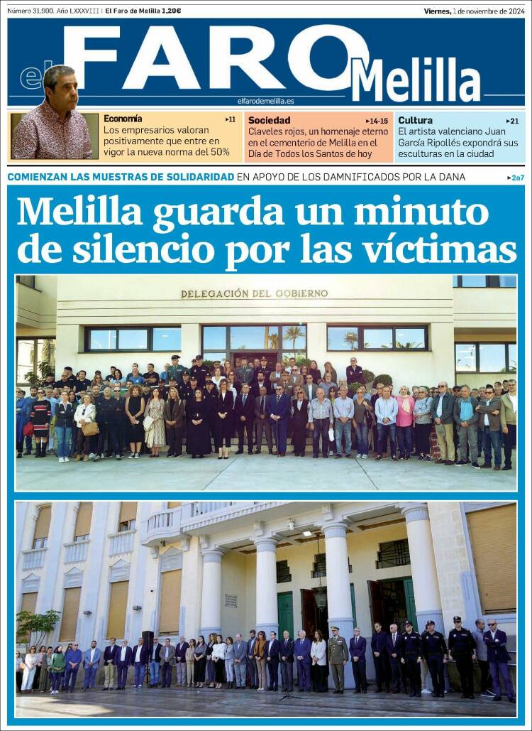 Portada de El Faro de Melilla (España)