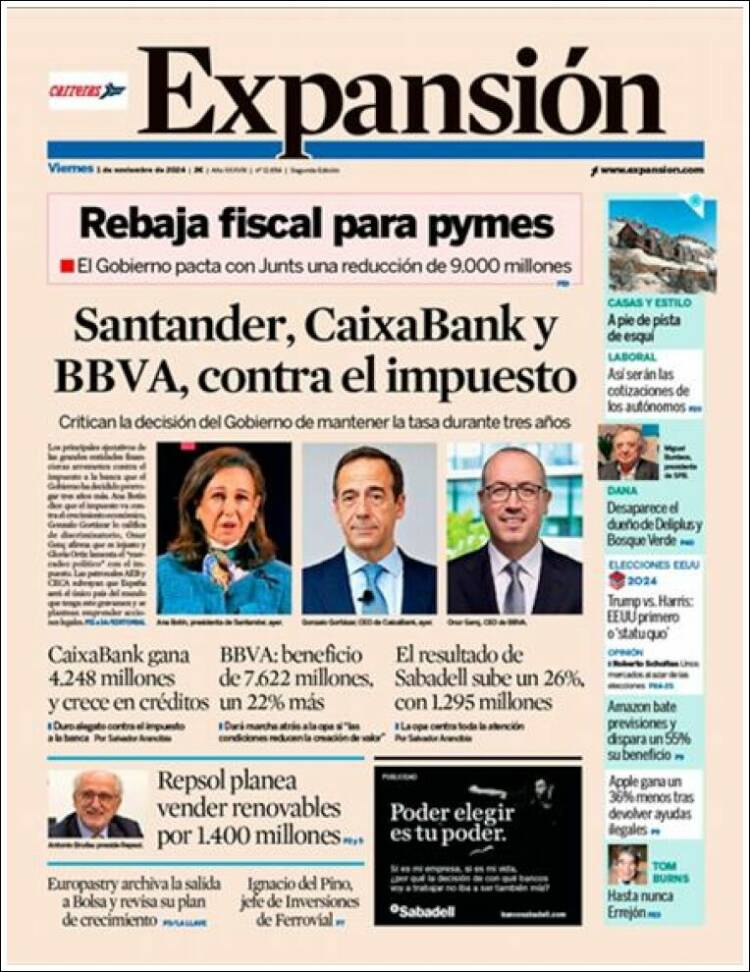Portada de Expansión (Espa&ntilde;a)