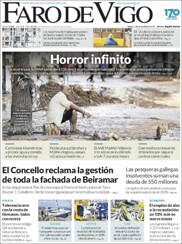 Portada de Faro de Vigo (España)