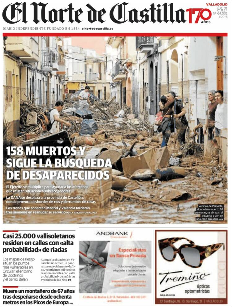 Portada de Norte de Castilla - Valladolid (España)