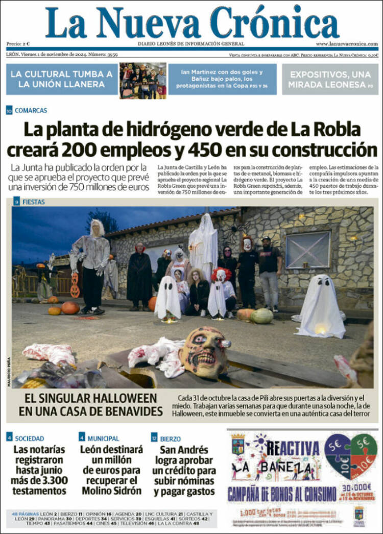 Portada de La Nueva Crónica (España)