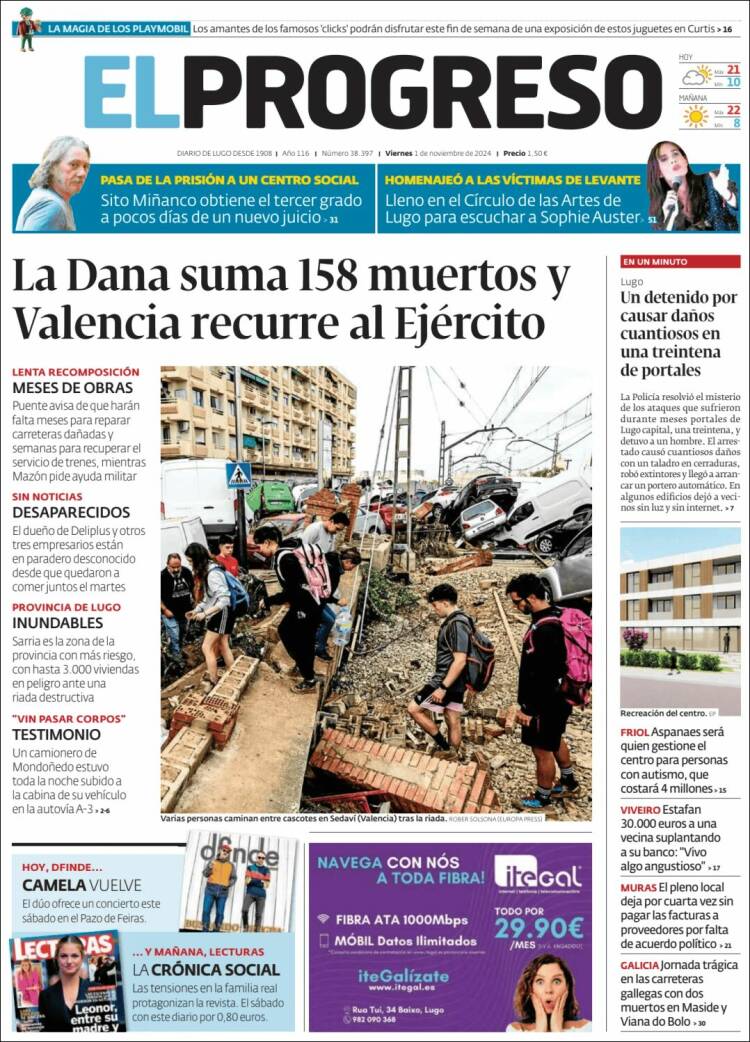 Portada de El Progreso (España)