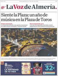 Portada de La Voz de Almería (España)