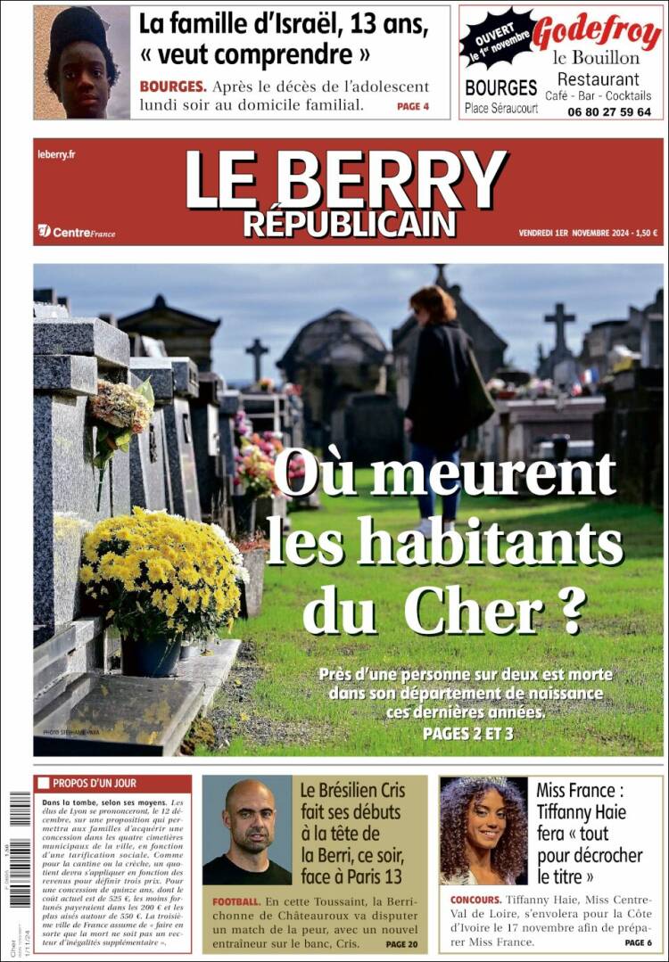 Portada de Berry Republicain (Francia)