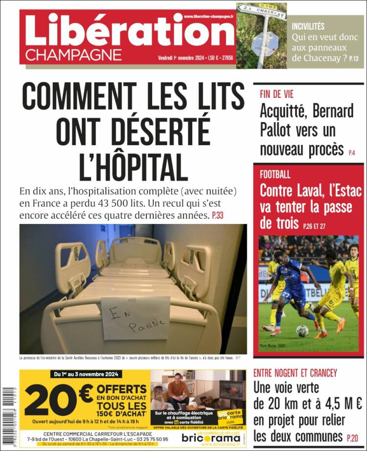 Portada de Libération Champagne (Francia)