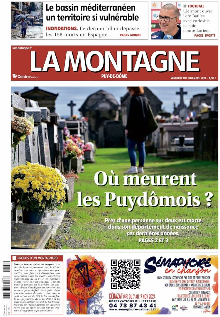 Portada de La Montagne (Francia)