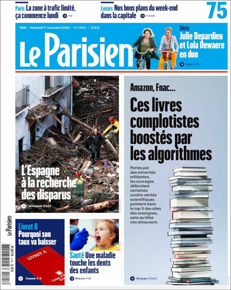 Portada de Le Parisien (Francia)