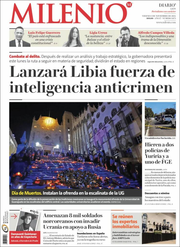 Portada de Milenio de León (México)