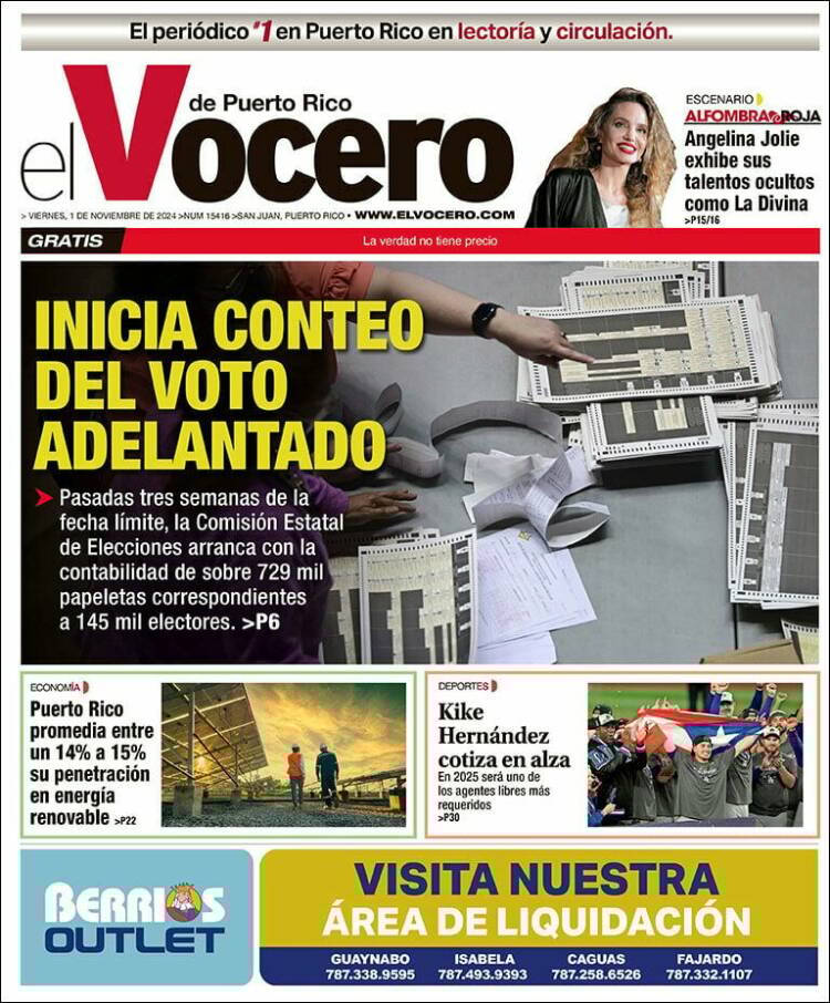 Portada de Vocero (Puerto Rico)