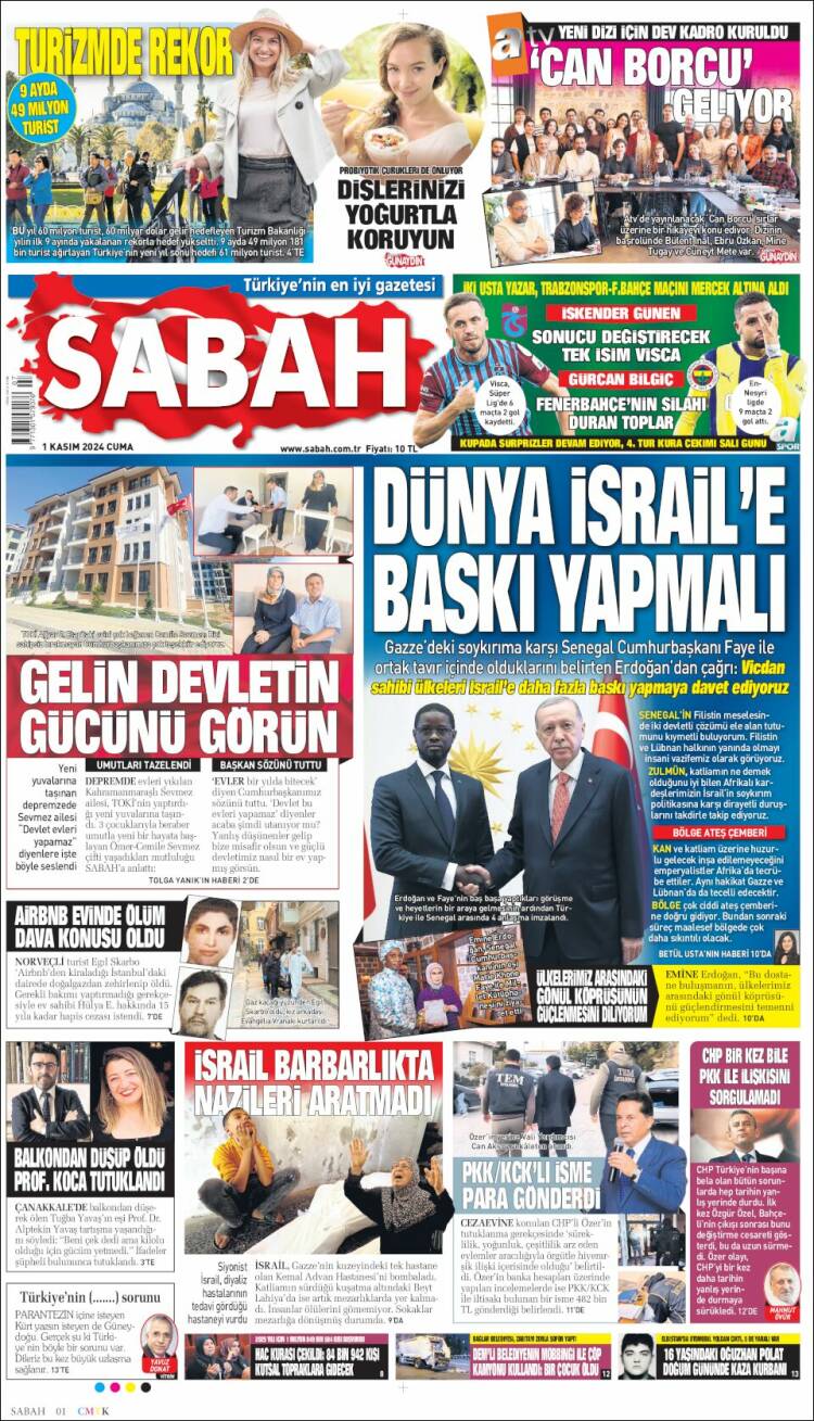Portada de Sabah (Turqu&iacute;a)