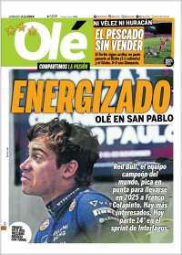 Portada de Olé (Argentina)