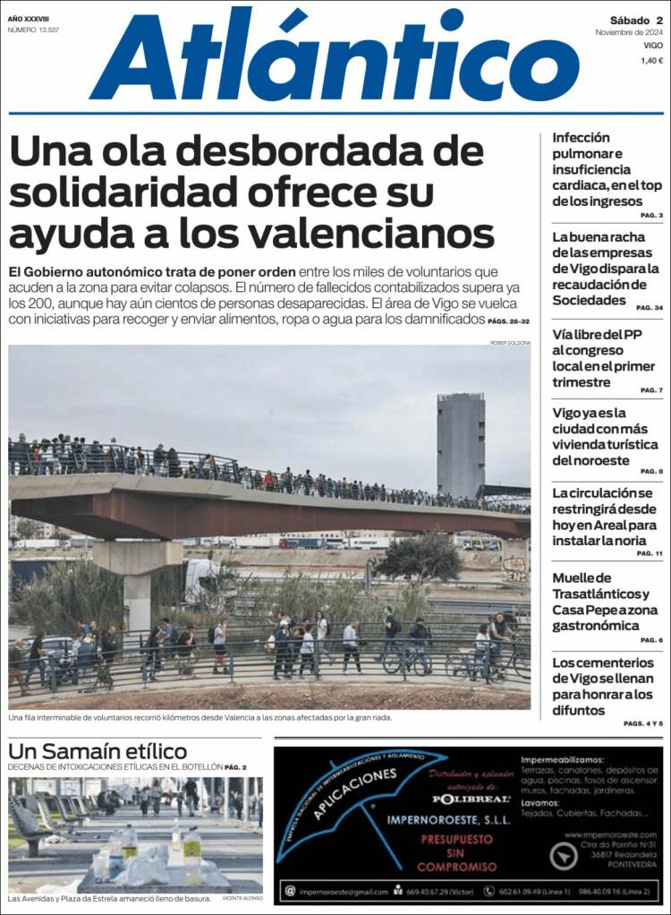 Portada de Atlántico Diario (España)