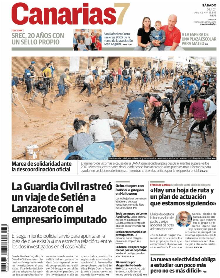 Portada de Canarias 7 (España)