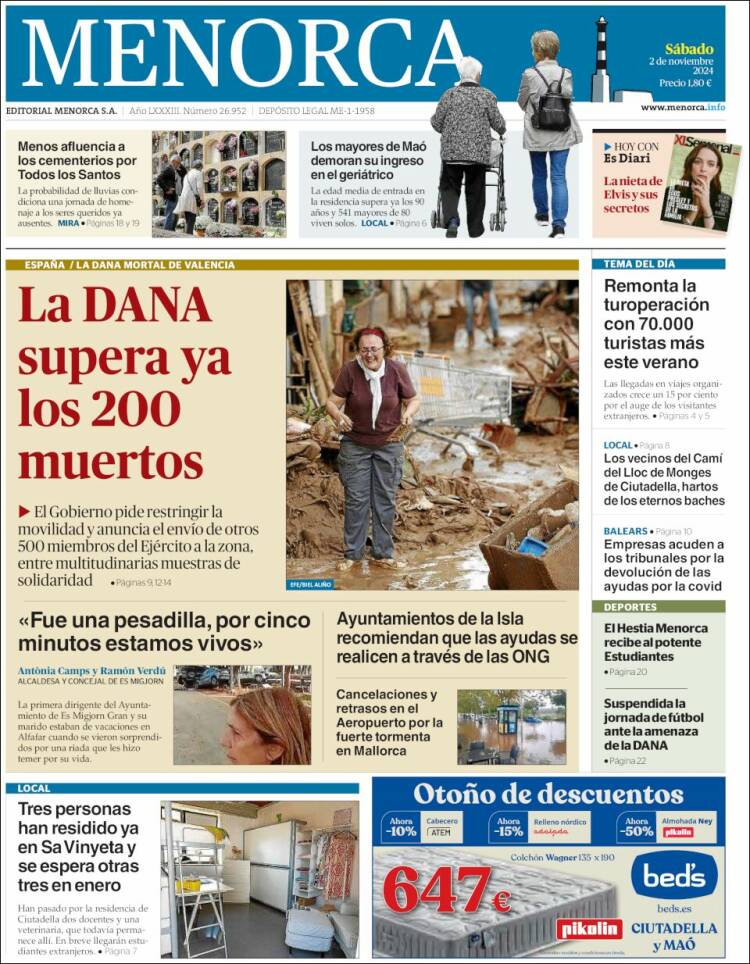 Portada de Menorca - Diario Insular (Spain)