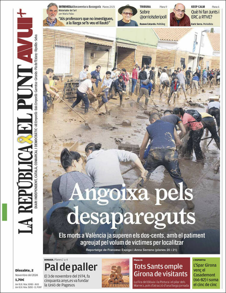 Portada de El Punt Avui - Girona (España)