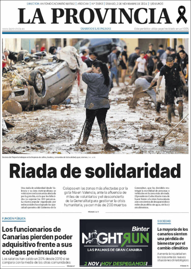 Portada de La Provincia (España)