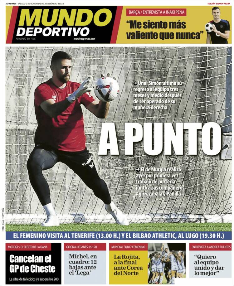 Portada de Mundo Deportivo Bizkaia (España)