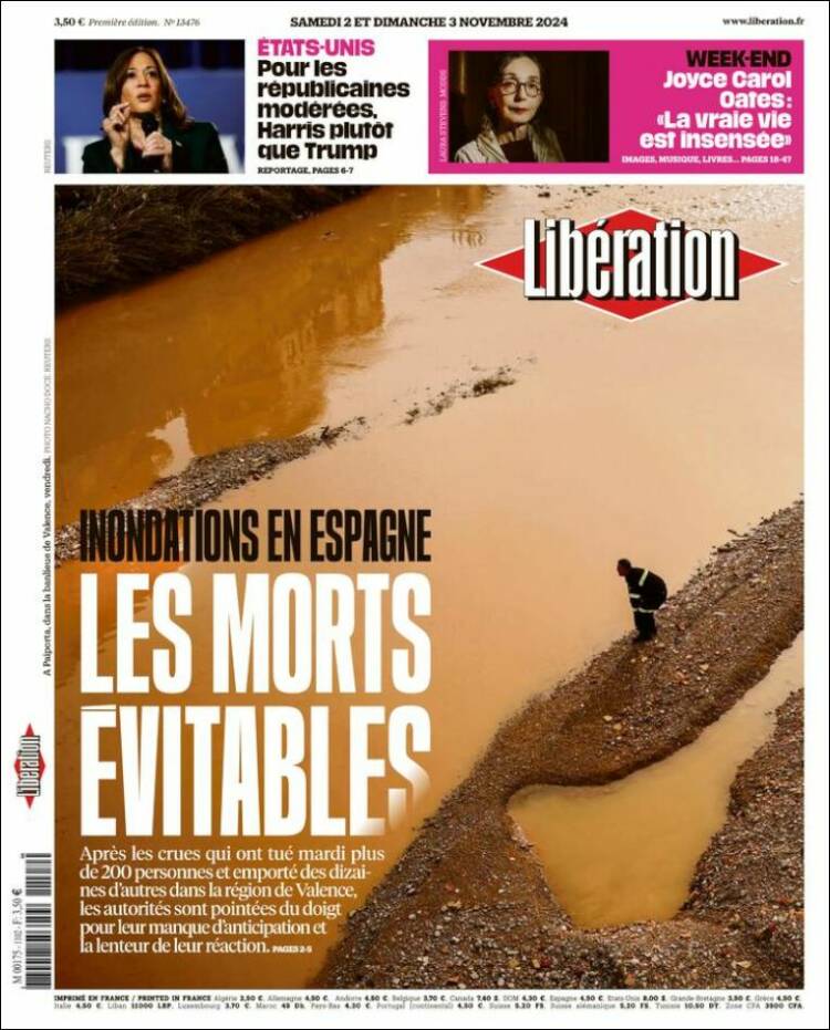 Portada de Libération (Francia)