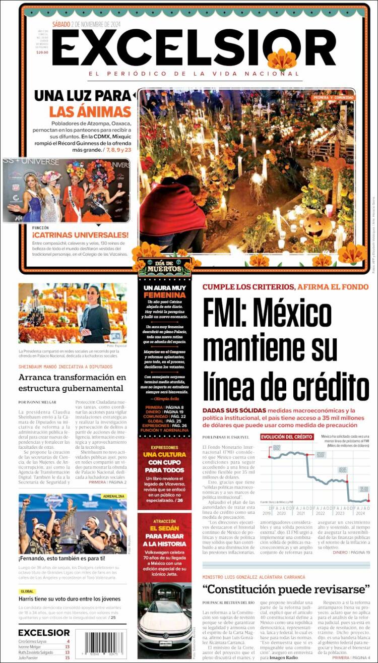 Portada de Excelsior (México)