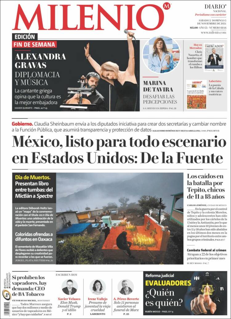 Portada de Milenio (México)