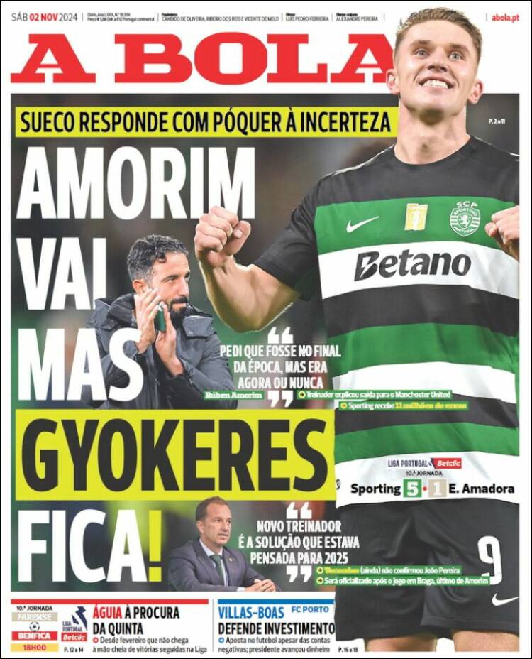 Portada de A Bola (Portugal)