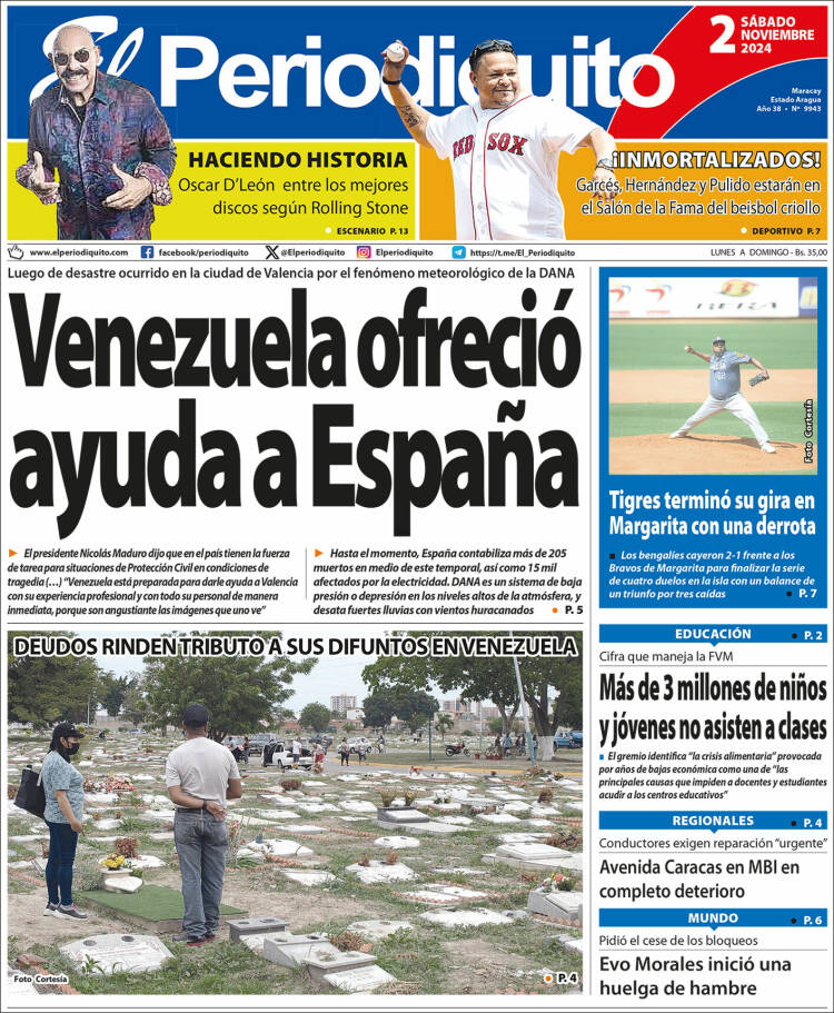 Portada de Periodiquito de Aragua (Venezuela)