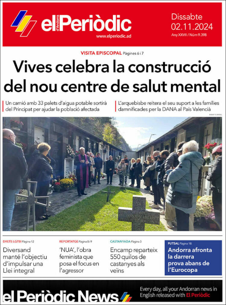 Portada de El Periòdic d'Andorra (Andorra)