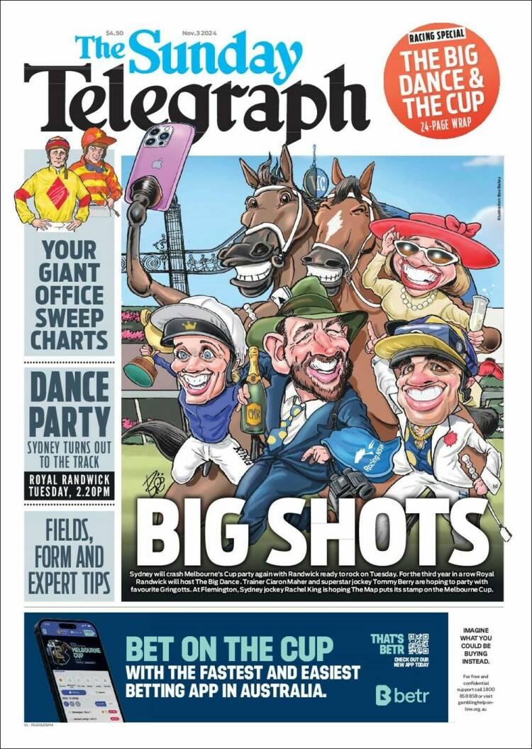 Portada de The Daily Telegraph (Australia)