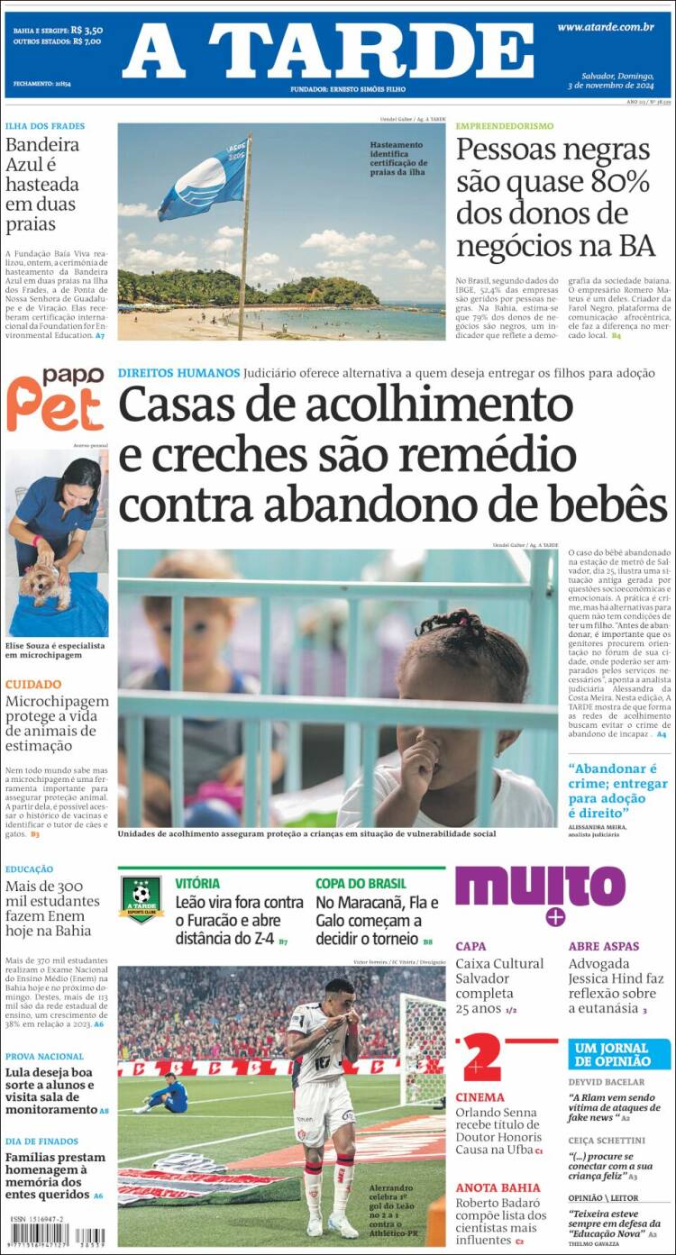 Portada de Diário A Tarde (Brasil)