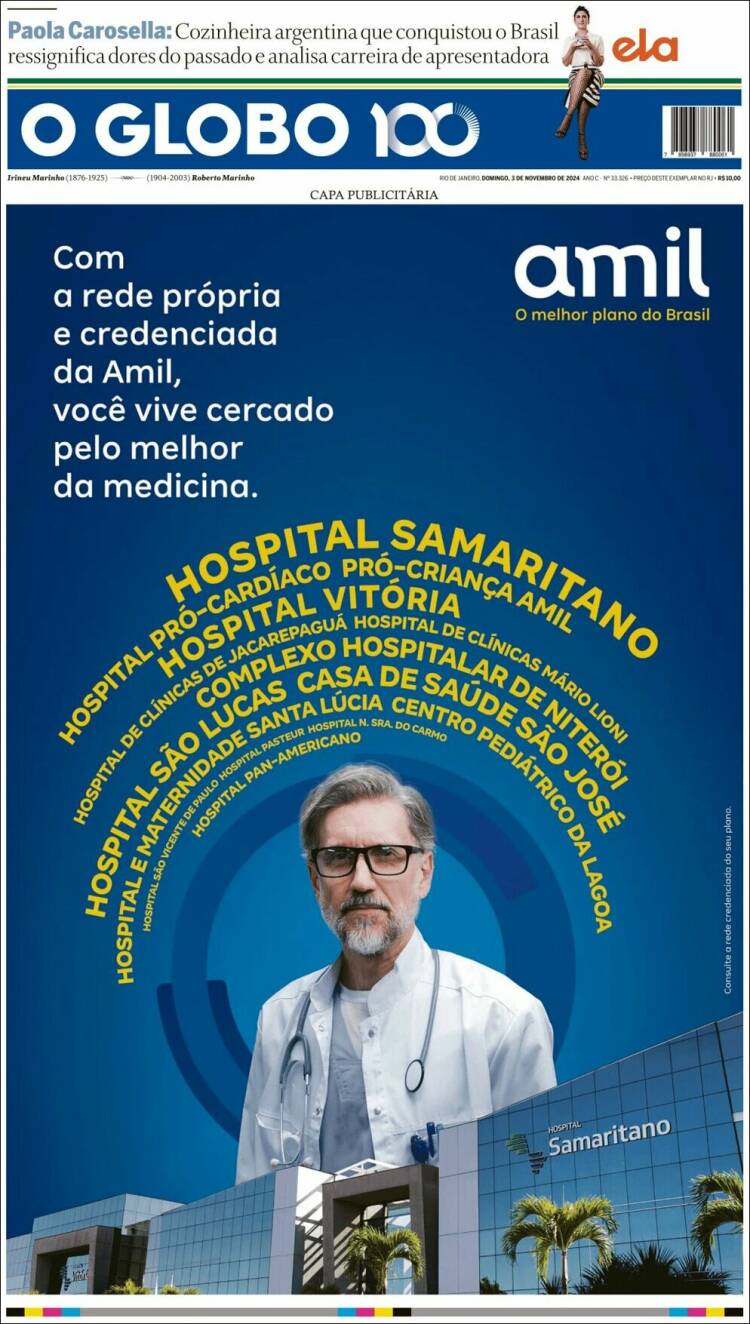 Portada de O Globo (Brasil)