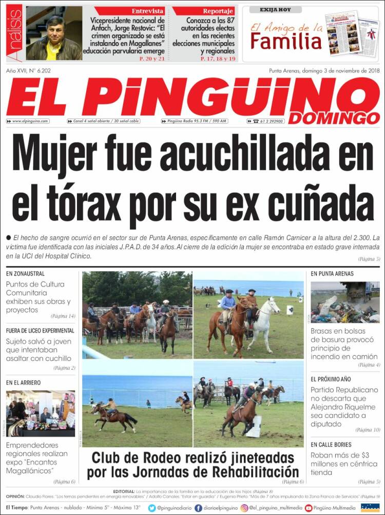 Portada de El Pingüino (Chile)