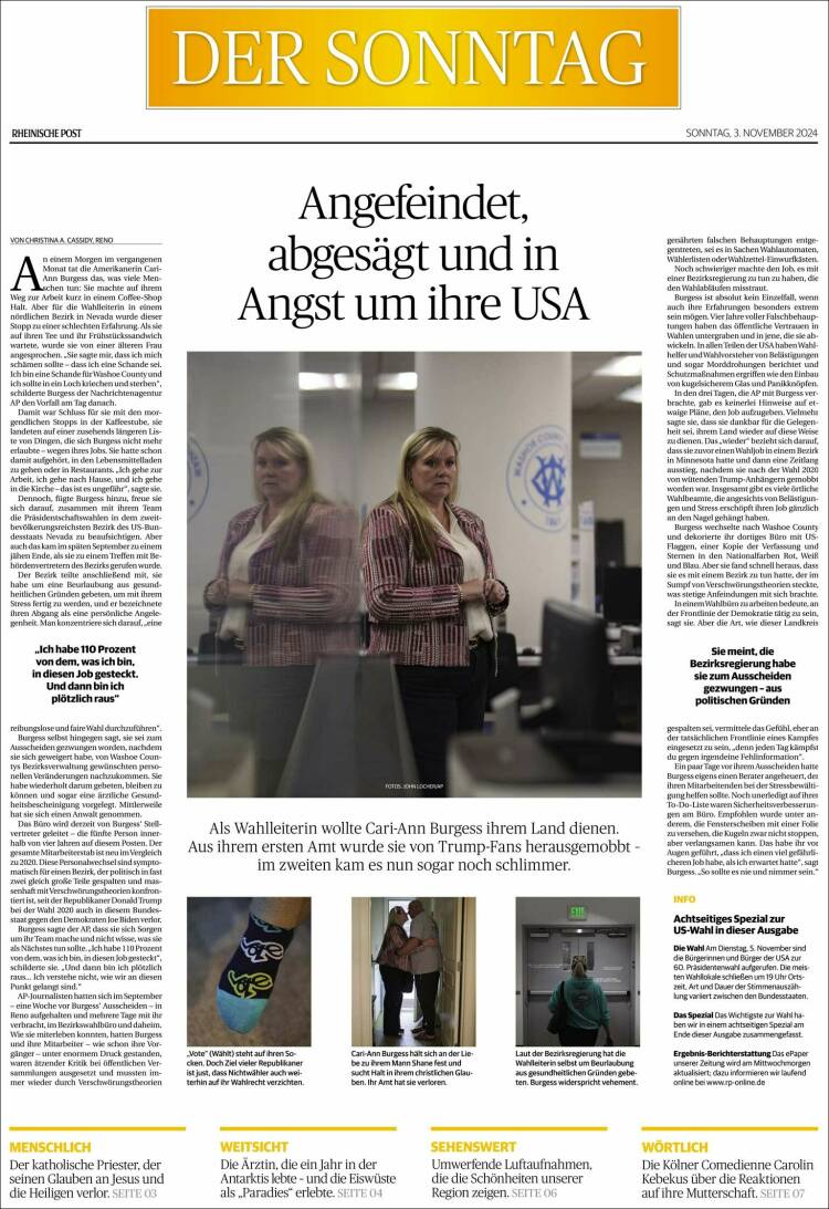 Portada de Rheinische Post (Alemania)