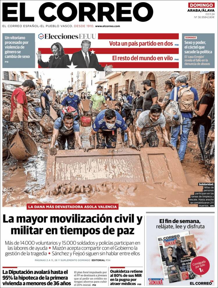 Portada de El Correo - Álava (España)