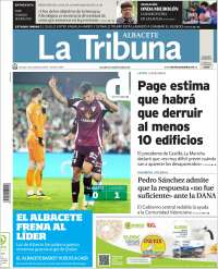 Portada de La Tribuna de Albacete (España)