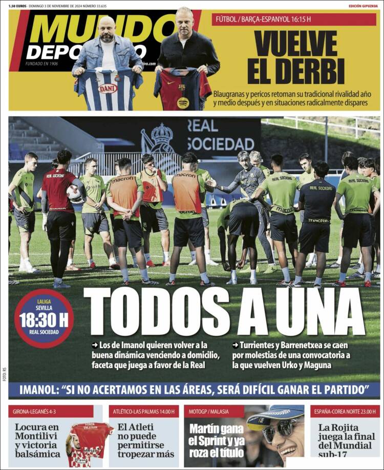 Portada de Mundo Deportivo Gipuzkoa (España)