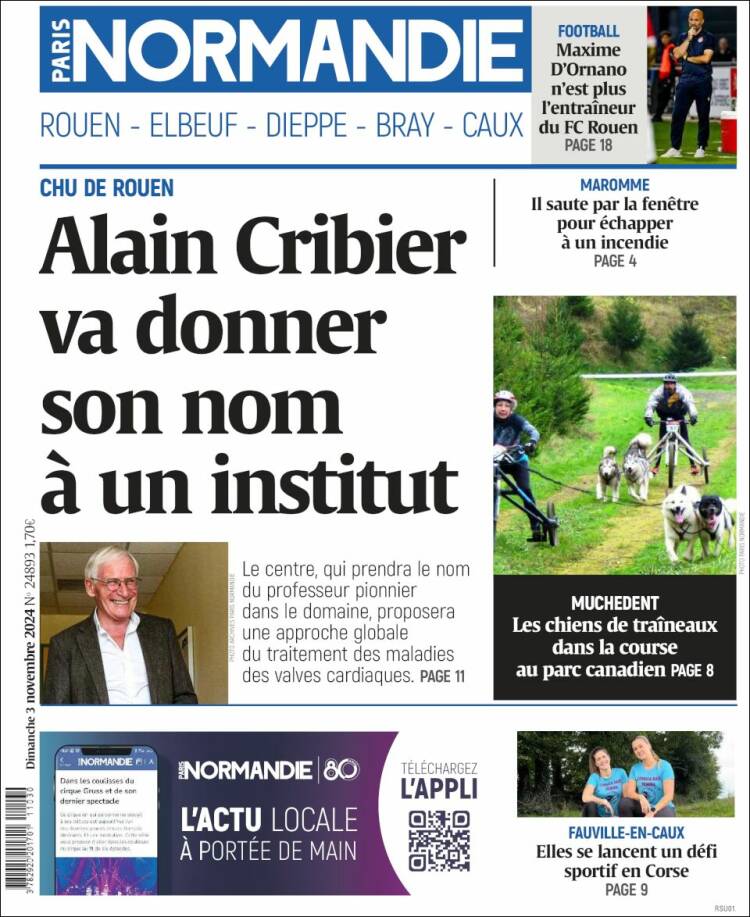 Portada de Paris Normandie (Francia)