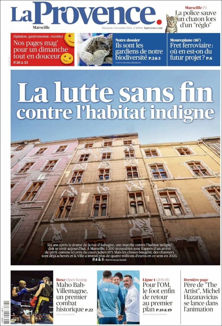 Portada de La Provence (Francia)